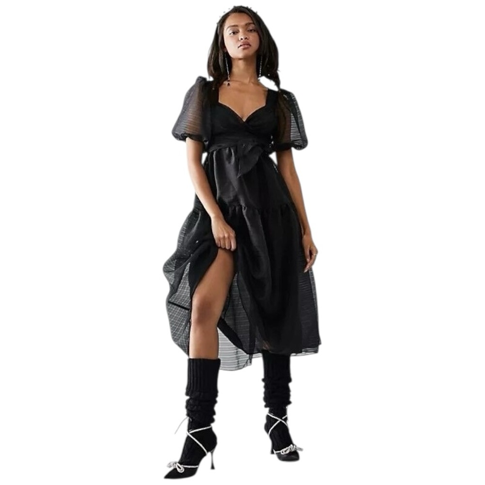 Free People Hailey Midi Dress Black size 0